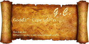 Godó Ciprián névjegykártya
