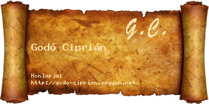 Godó Ciprián névjegykártya